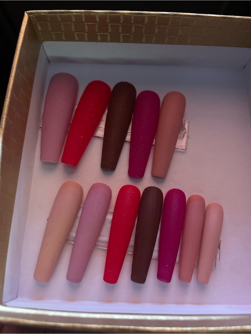 Custom Matte Press On Nails Apres Makartt Michelle Coffin Square Made To Order